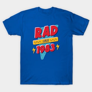 Rad Since 1983 // Retro Memphis Style 90s Nostalgia T-Shirt